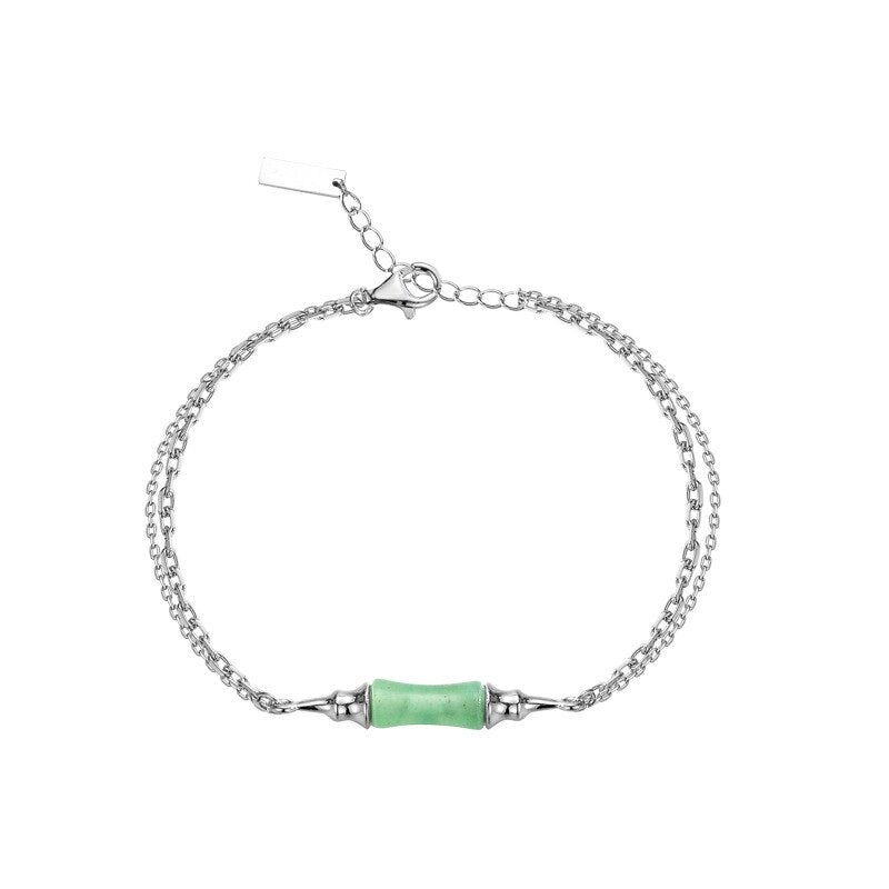 Jade Bamboo Multi Chains Bracelet B1017