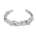 Crumpled Texture Open Bangle B1040