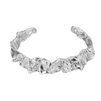 Crumpled Texture Open Bangle B1040