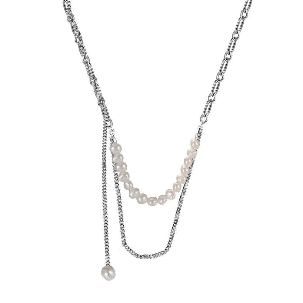 Long Chain Baroque Pearl Tassel Necklace N1031