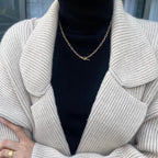 Dapped Pattern Cable Chain Necklace