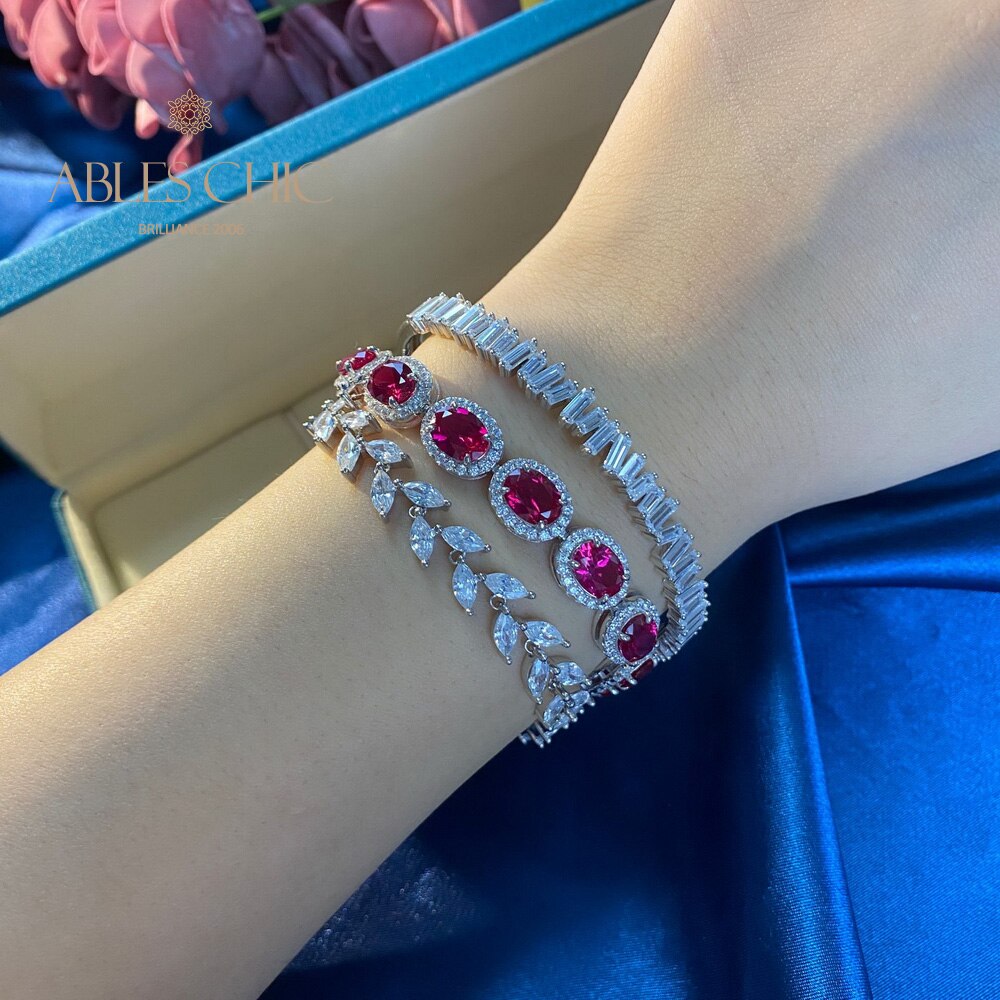 Ruby Floral Bracelet B0606