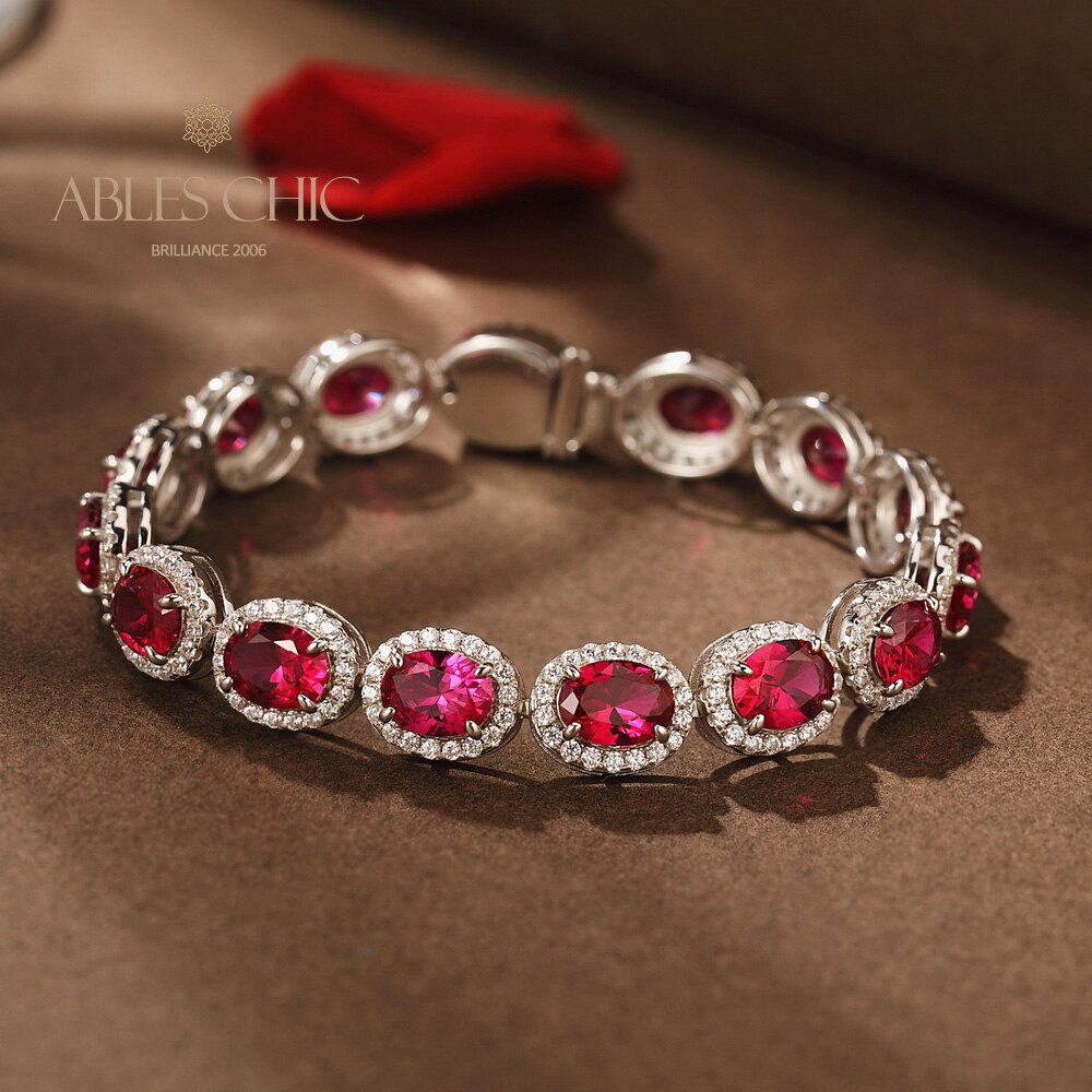 Ruby Floral Bracelet B0606