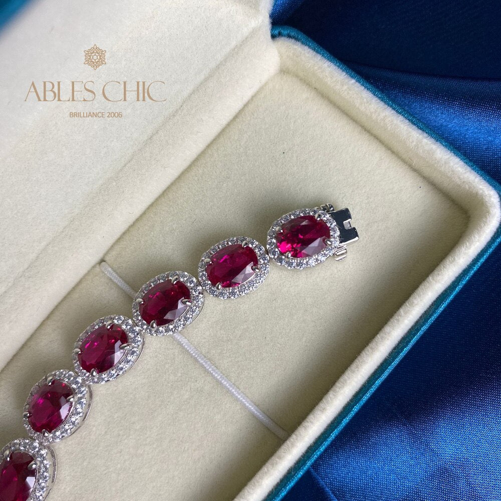 Ruby Floral Bracelet B0606