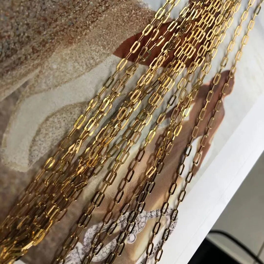 Elongated Chain Necklace 40+5cm 4.2g