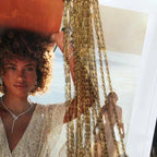 Elongated Chain Necklace 40+5cm 4.2g