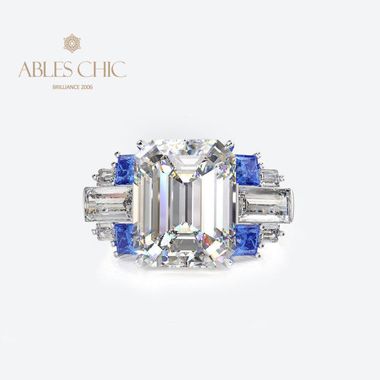 Asscher Cut Diamond Engagement Ring R0380