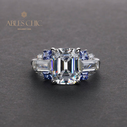 Asscher Cut Diamond Engagement Ring R0380