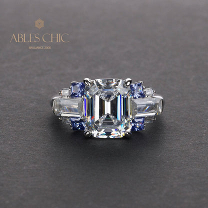 Bague de fiançailles diamant taille Asscher R0380