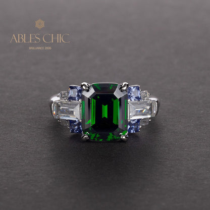 Bague de fiançailles diamant taille Asscher R0380