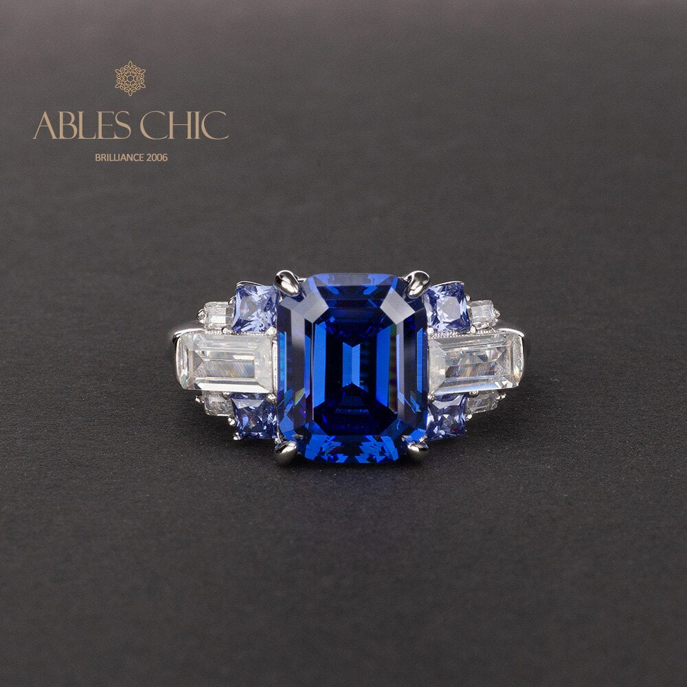 Asscher Cut Diamond Engagement Ring R0380