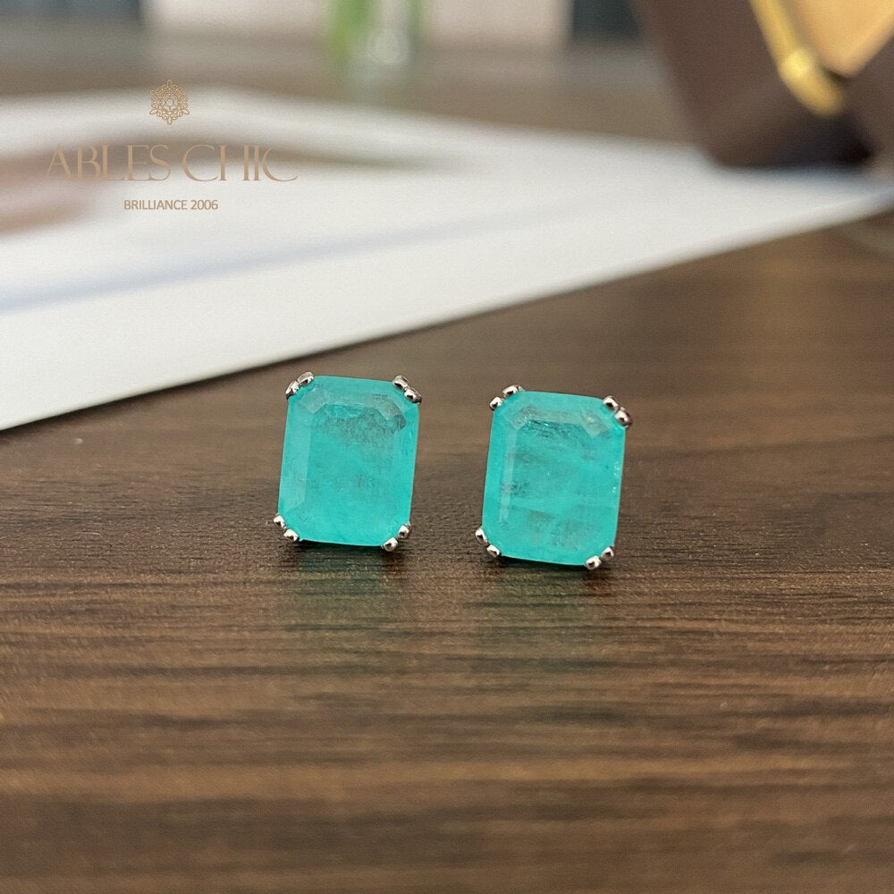 Emerald Paraiba Tourmaline Earrings E0121