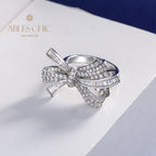 Diamonds Bow Knots Cocktail Ring R1090