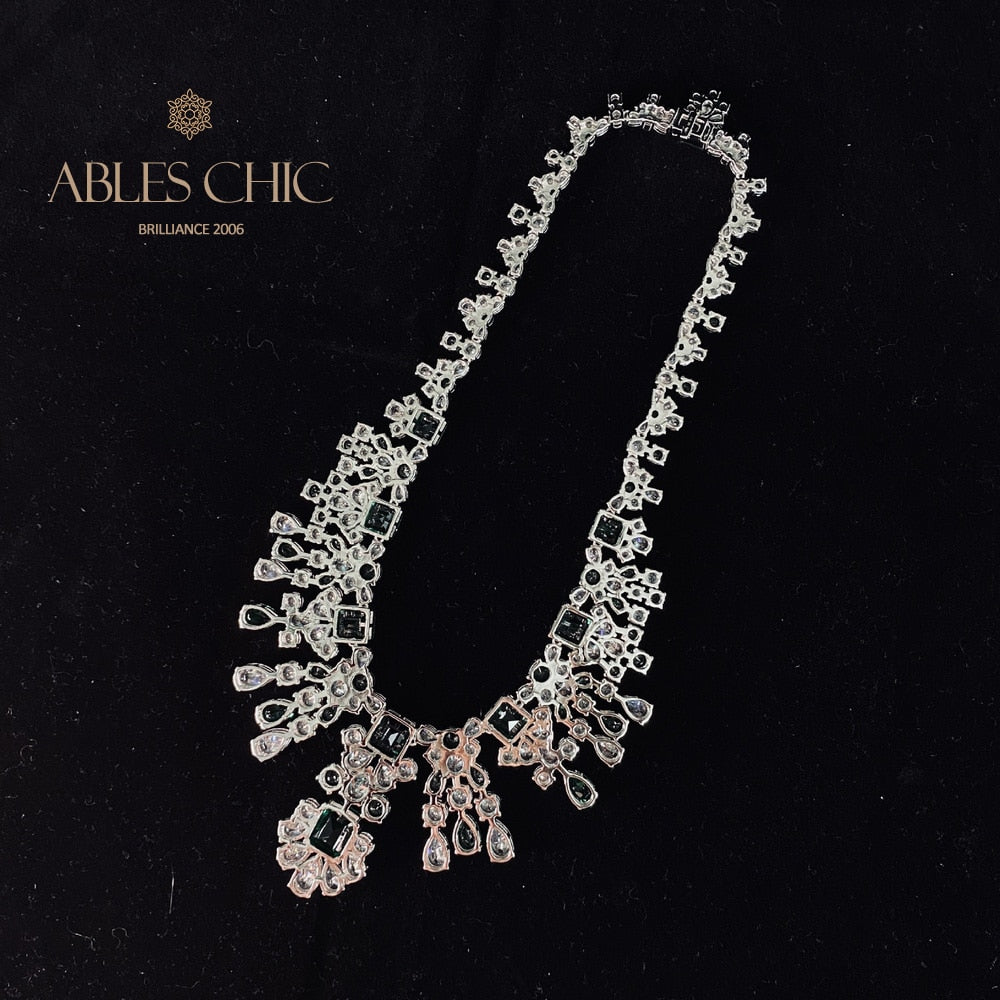 Emerald Chanderlier Brides Necklace P0633