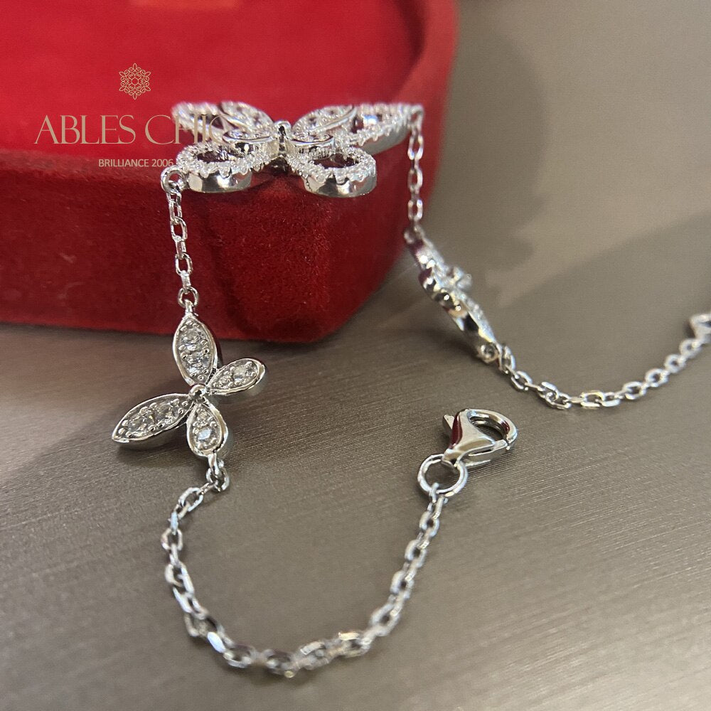Paved Butterfly Iced Out Bracelet B0486