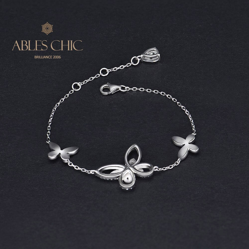 Paved Butterfly Iced Out Bracelet B0486