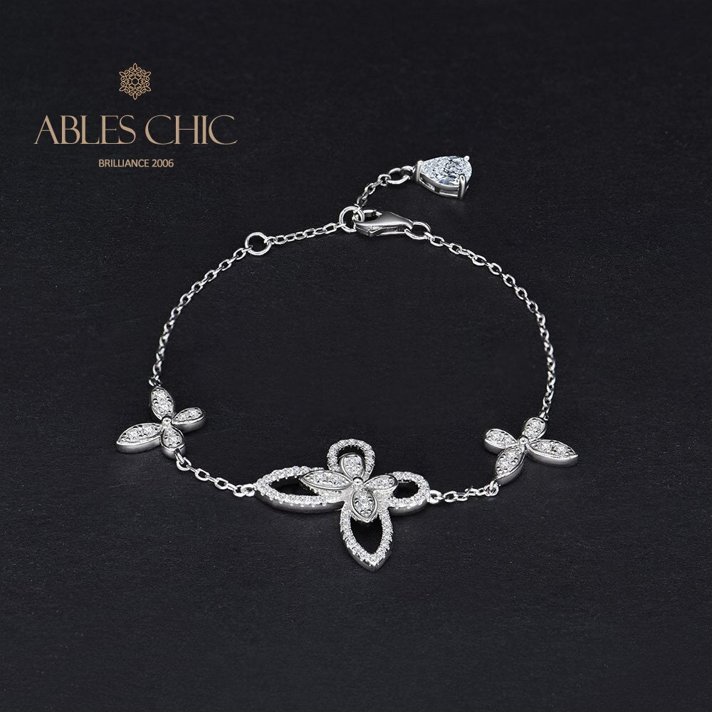 Paved Butterfly Iced Out Bracelet B0486