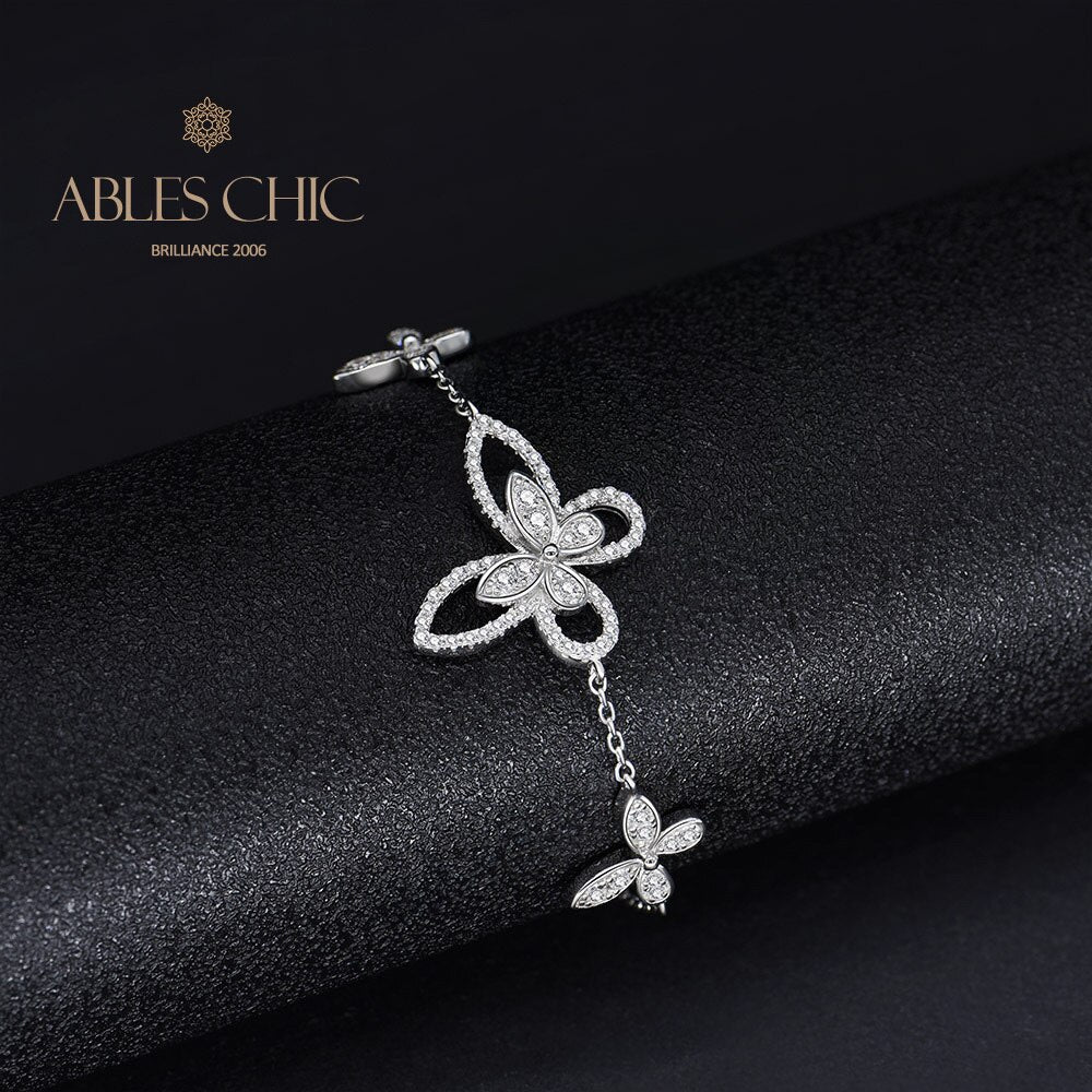 Paved Butterfly Iced Out Bracelet B0486