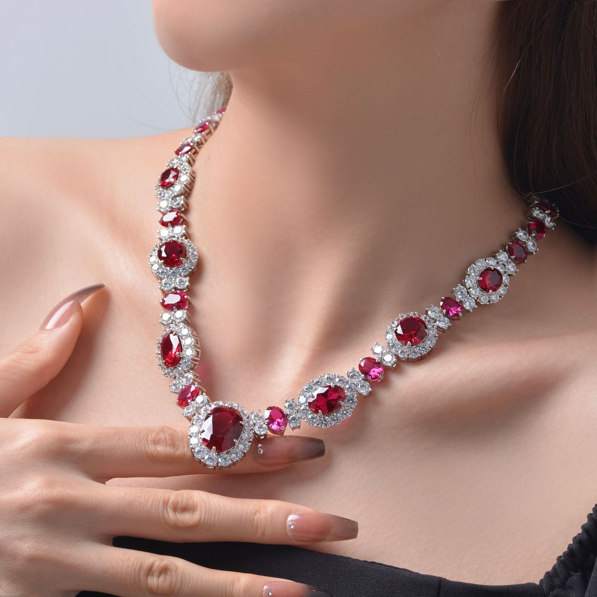 Ruby Garland Necklaces P0604