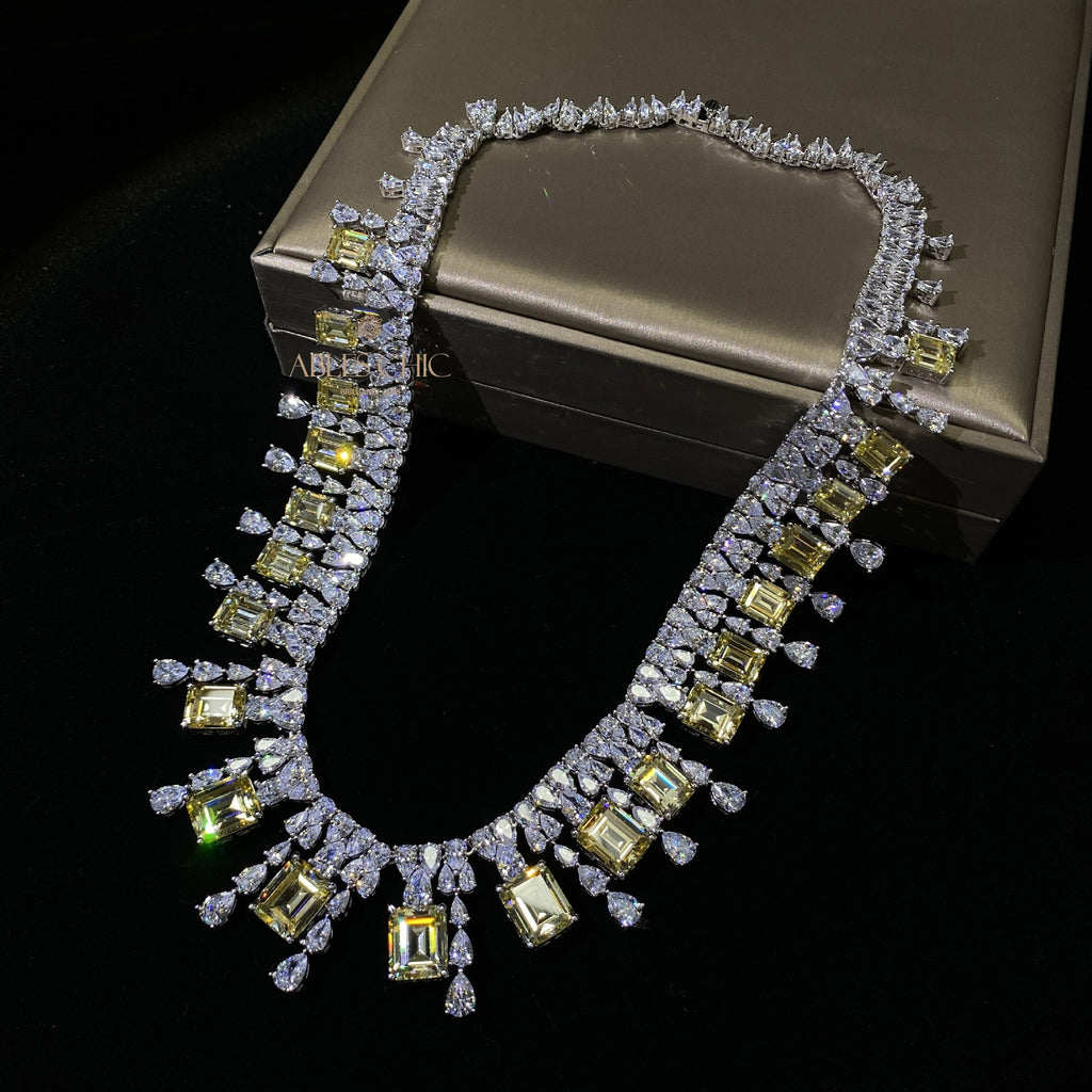 Sphene Wedding Garland Necklace P0694