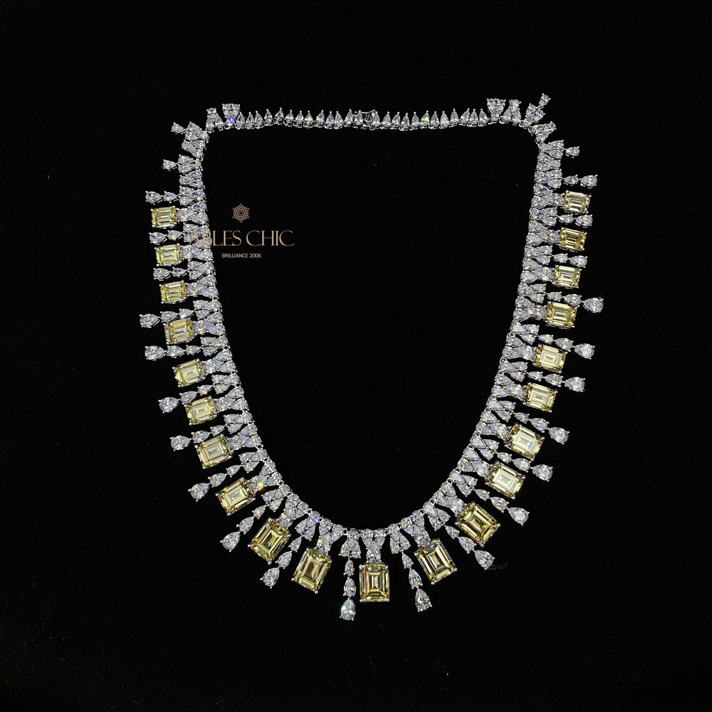 Sphene Wedding Garland Necklace P0694