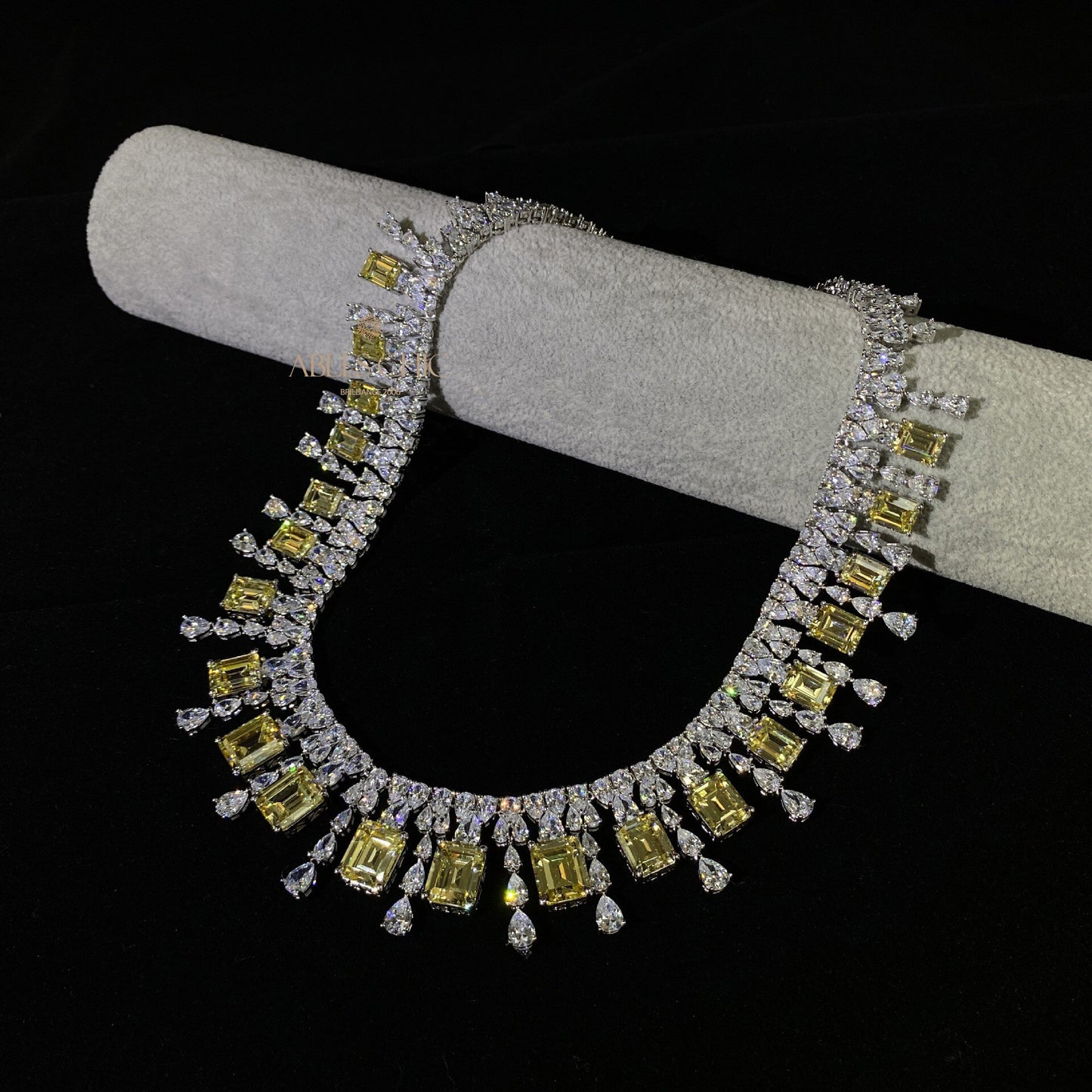 Sphene Wedding Garland Necklace P0694