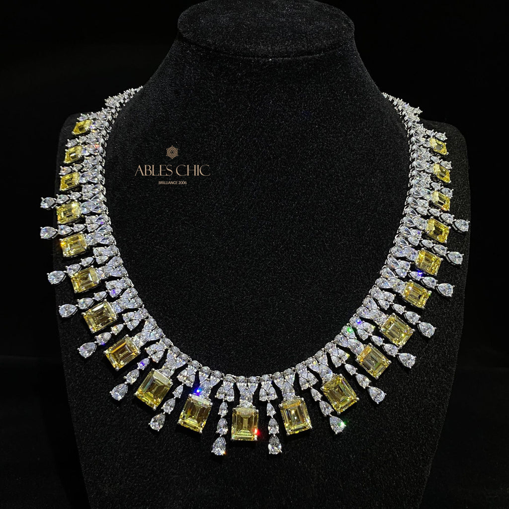 Sphene Wedding Garland Necklace P0694