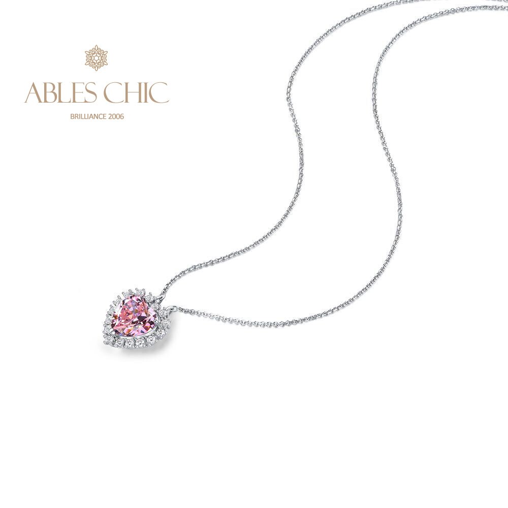 Morganite Halo Heart Pendant B0440