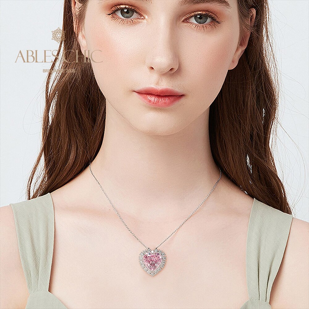 Morganite Halo Heart Pendant B0440