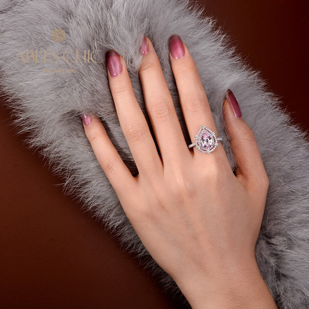Kunzite Pear Ring R0925