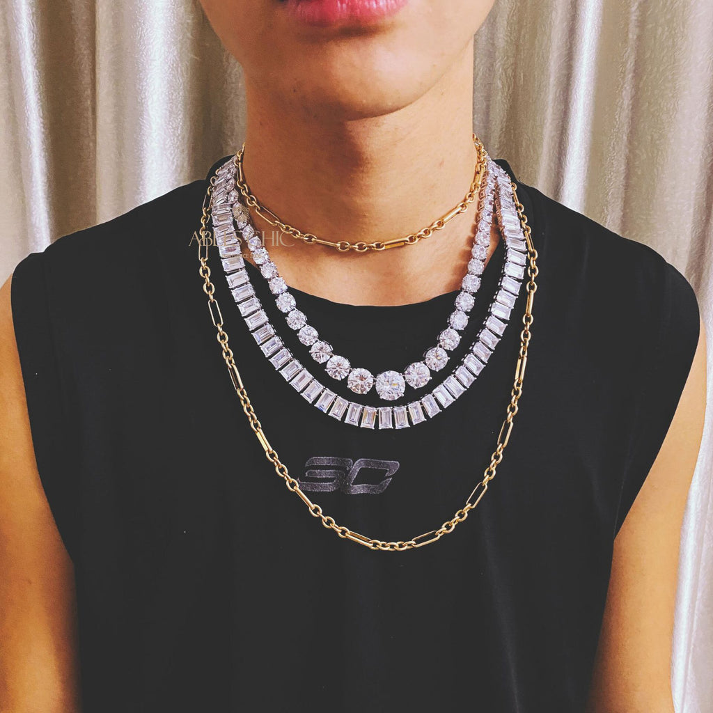 Gradient Iced Out Bling Necklace P0513