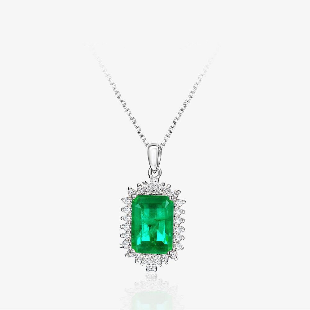 Lab Emerald Royal Necklace B0337