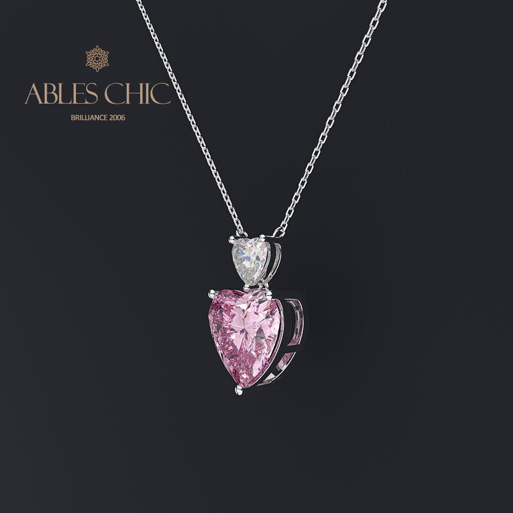 Morganite Heart Pendant B0345