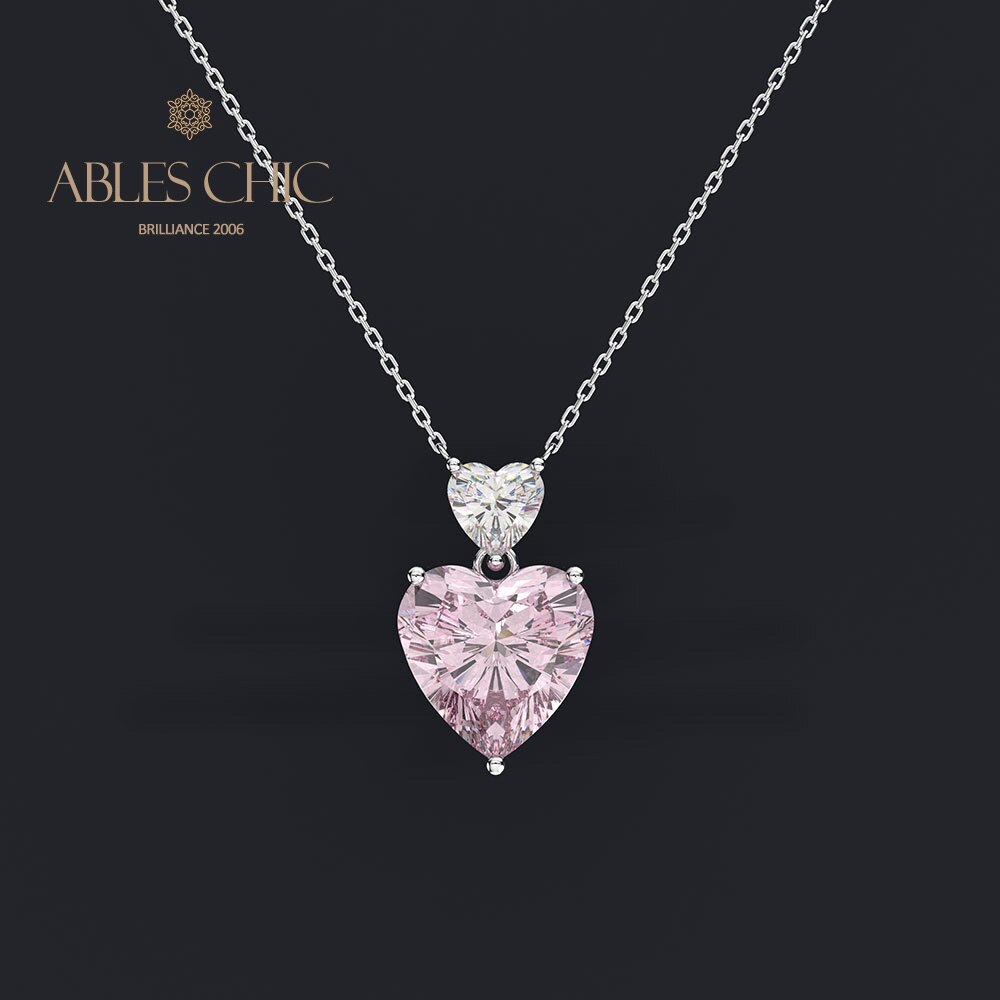 Morganite Heart Pendant B0345