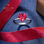 Solitaire Heart  Kunzite Bridal Ring R0308