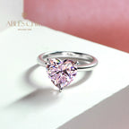 Solitaire Heart  Kunzite Bridal Ring R0308