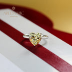 Solitaire Heart  Kunzite Bridal Ring R0308