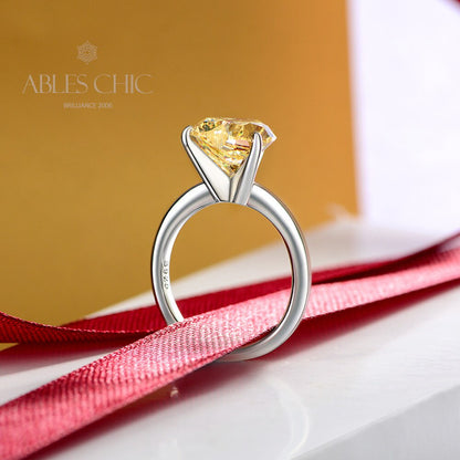 Solitaire Heart  Kunzite Bridal Ring R0308