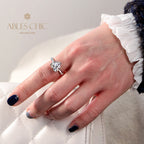 Solitaire Heart  Kunzite Bridal Ring R0308