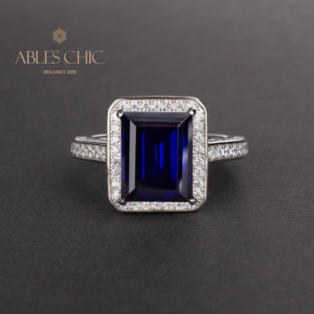 Lab Emerald Wedding Ring R0303