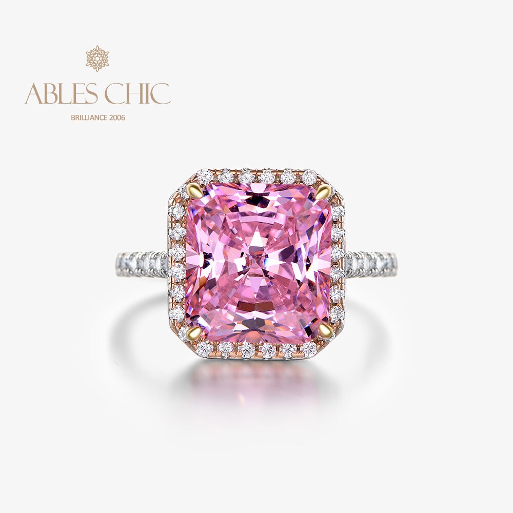 Solitaire Radiant Morganite Wedding Ring R1347
