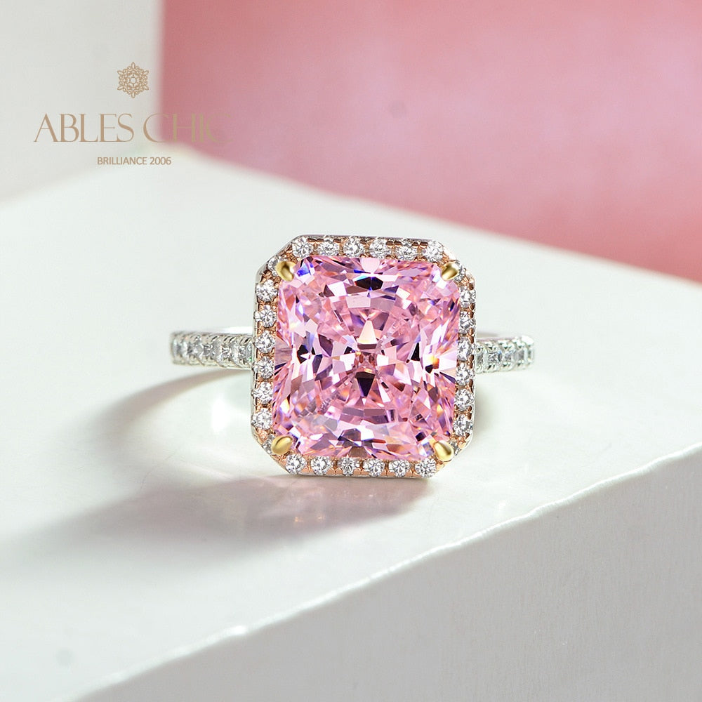 Solitaire Radiant Morganite Wedding Ring R1347