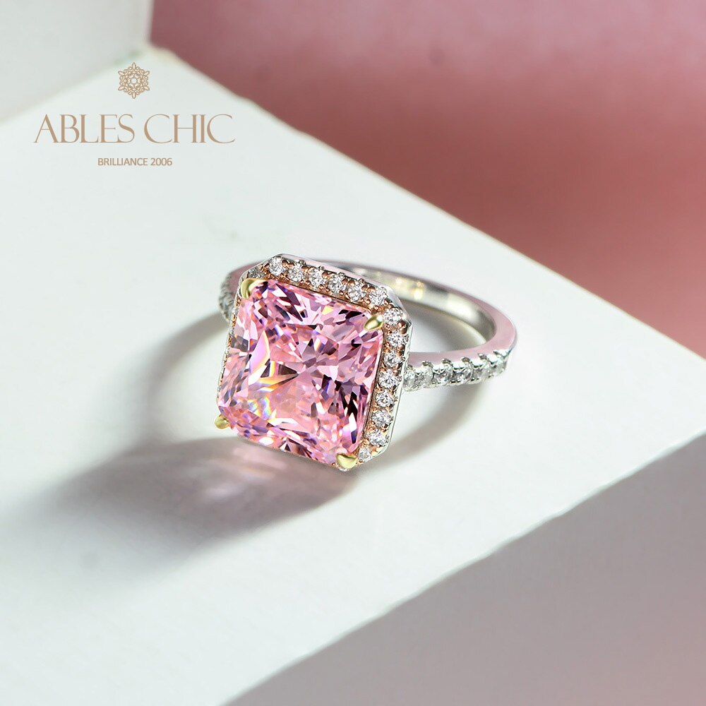 Solitaire Radiant Morganite Wedding Ring R1347