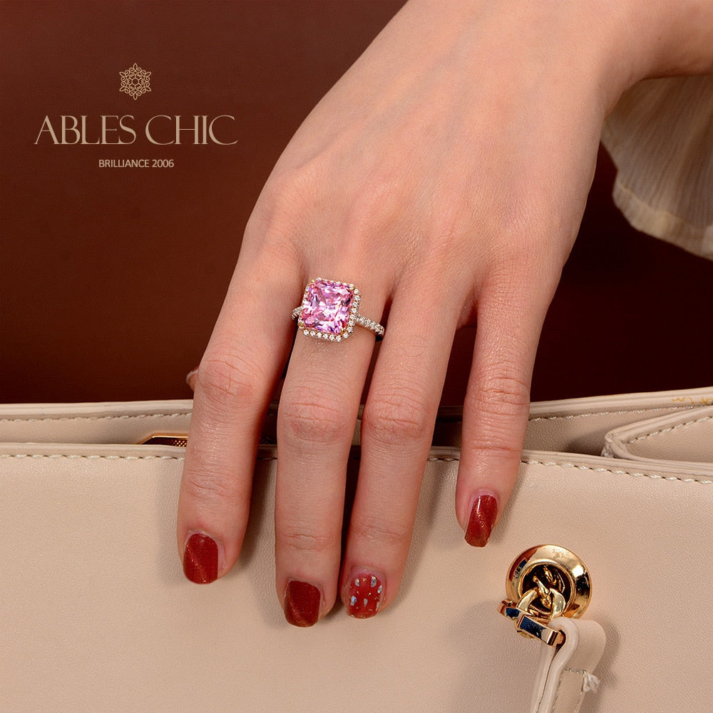 Solitaire Radiant Morganite Wedding Ring R1347