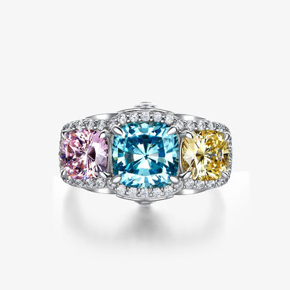 3 Stones Kunzite Bridal Ring R0307