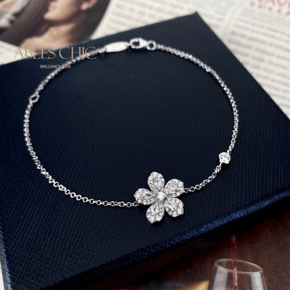 Bracelet de mariage fleur pétale B0855