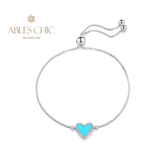 Turquoise Heart Bracelet B0820