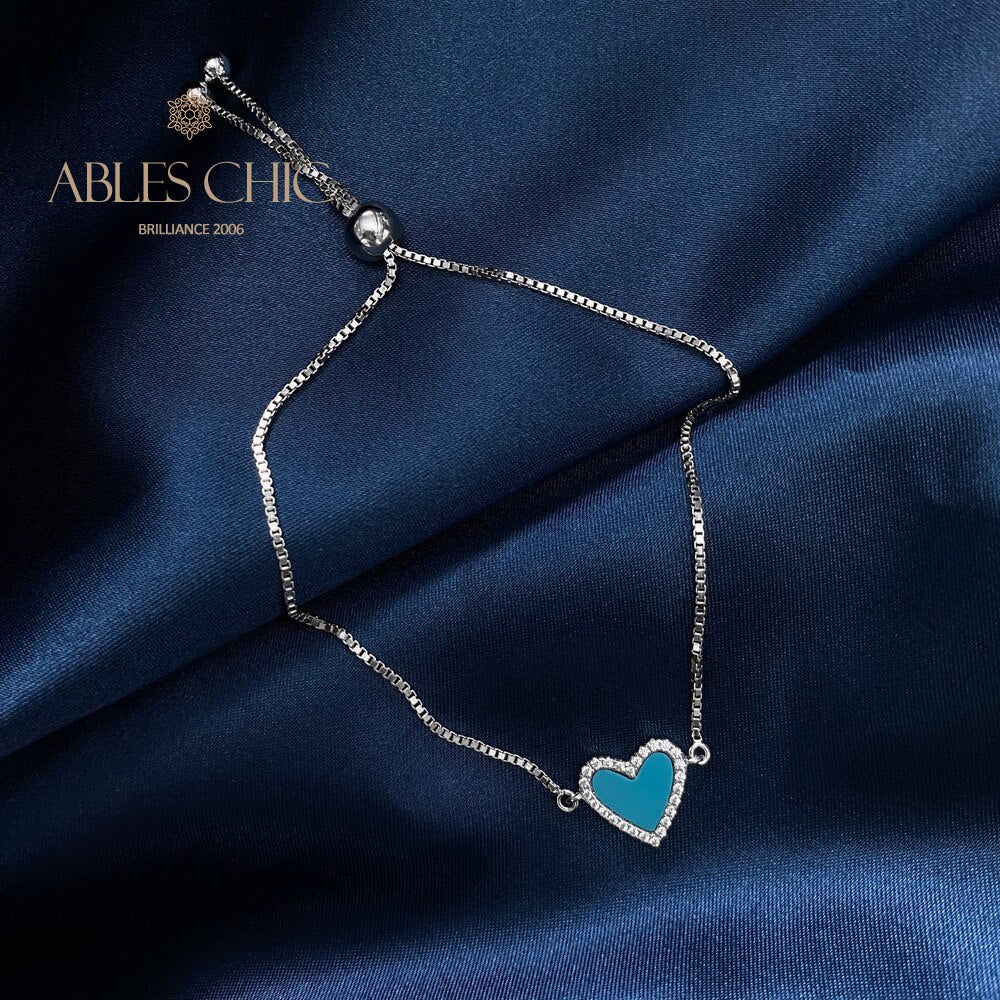 Turquoise Heart Bracelet B0820