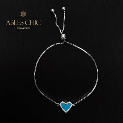 Turquoise Heart Bracelet B0820