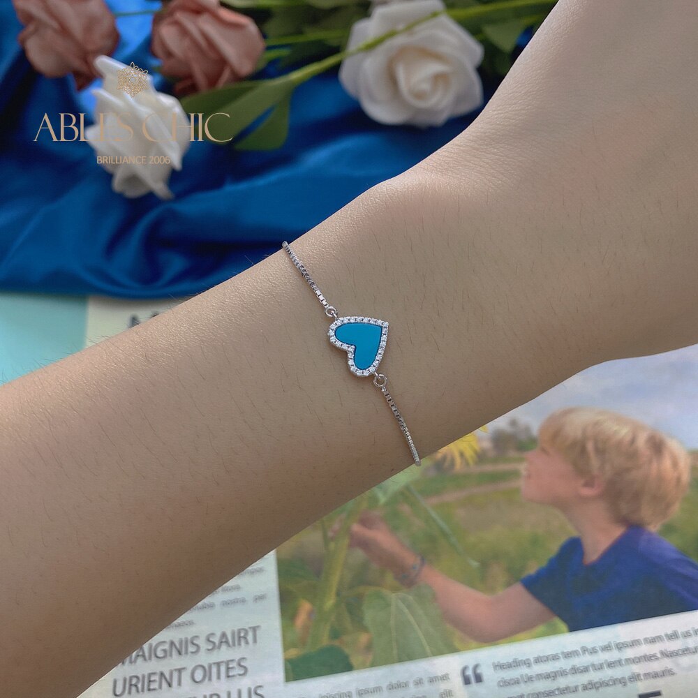 Turquoise Heart Bracelet B0820